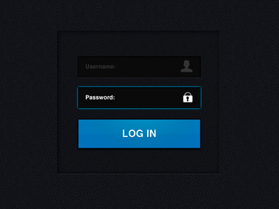 Dark Sign In active blue dark default form icons ui