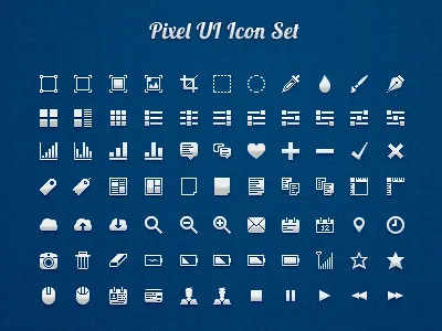 Pixel UI Icon Set 16x16 clean csh custom design detail free freebie glyph glyphs icon icons interface organized photoshop pixel png psd resource set shapes ui user ux vector
