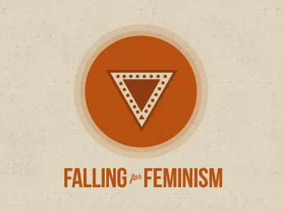Falling for Feminism art history illustration minimal orange pictogram texture
