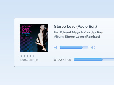 Blue Music Player blue music player ui
