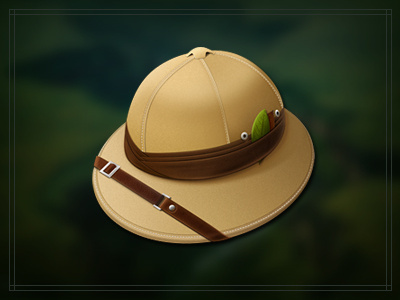 Dispic dispic hat icon leaf leather stitches