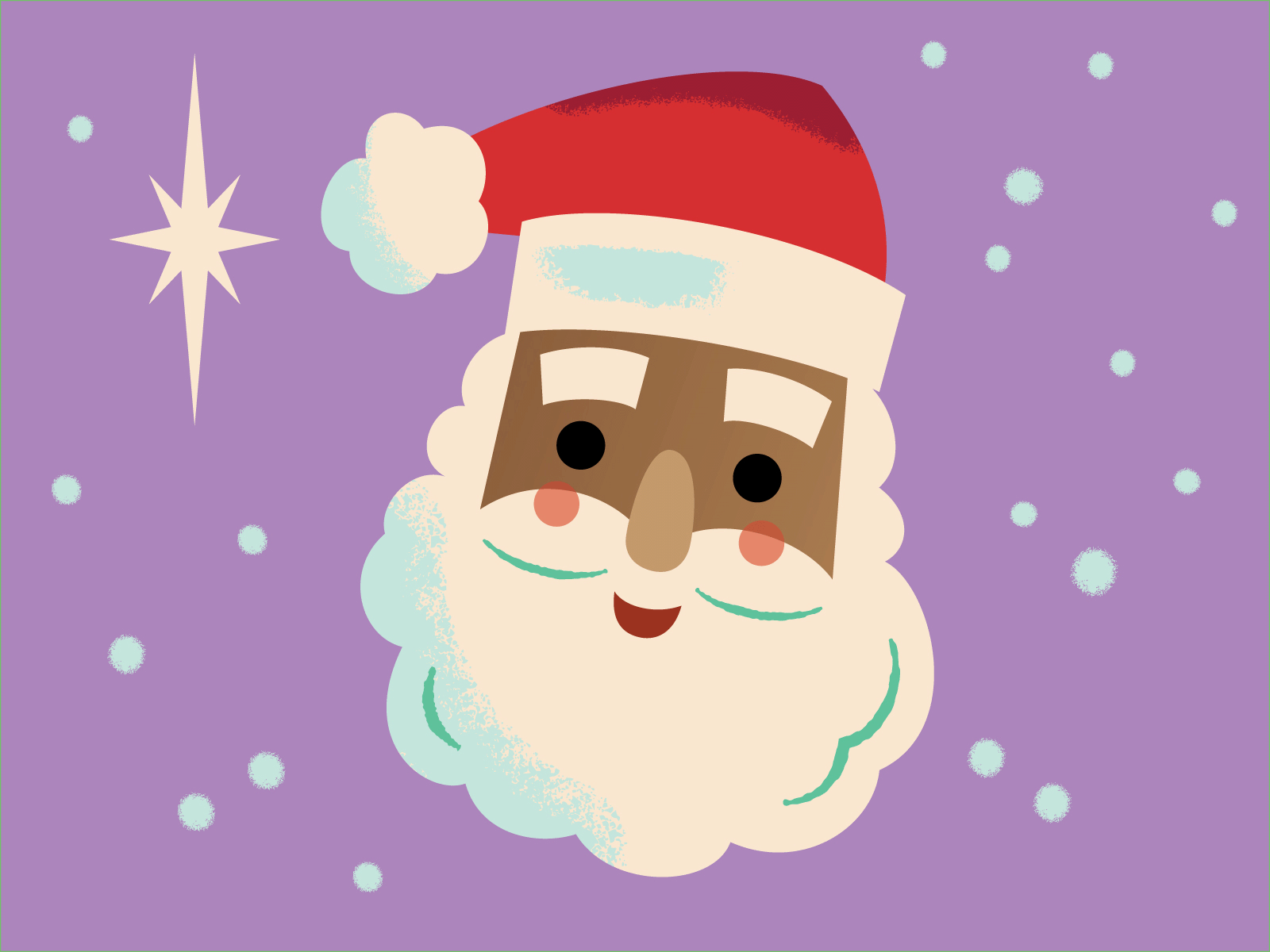 Festive Santas christmas classic digital festive holidays illustration retro saint nick santa santa claus snow texture vector