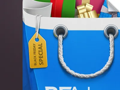 Bfadsnet icon black friday gifts happiness icon icons ios photoshop shopping bag specials wladza