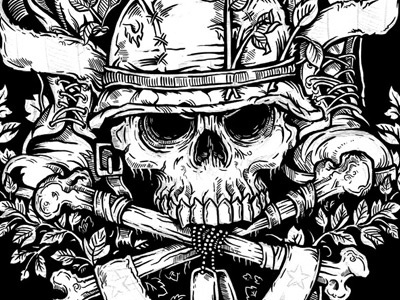 Boot Ride: Inked americana army art boot ride boots castle crossbones derrick derrick castle design dog tags drawing graphic design illustration military nashville nashvillemafia skull straw castle