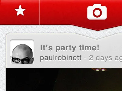 Glmps Main Feed camera icon custom nav bar icons ios iphone iphone4 photoapp retina