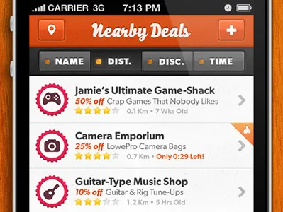 Dlio list view (in-prog) interface ios iphone mobile ui