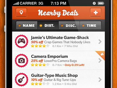 Dlio list view (in-prog) interface ios iphone mobile ui