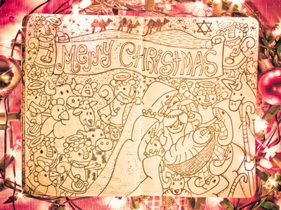 #Moleskinedaily_30 christmas doodle illustration moleskine