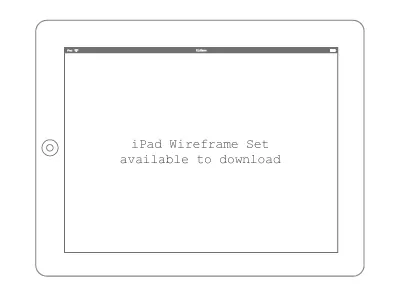 iPad Wireframe Set download free illustrator ipad pdf set wire framing wireframe wireframing
