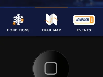 Sugarloaf Ios App app application blue design flat ios menu mobile orange