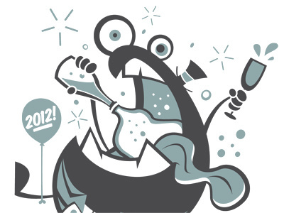 Happy New Years! calendar drunk hat illustration monster new years wallpaper