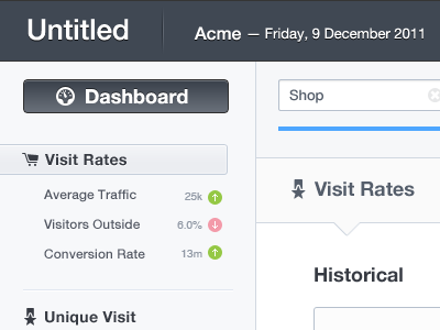 Metric Detail Sidebar analytics app button clear dashboard date designer drop down duration graph grey gui icon index menubar minimalist navigation profile sidebar stat statistic store timeline ui ux web white