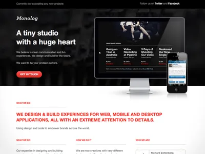 Monolog business company design monolog studio ui website