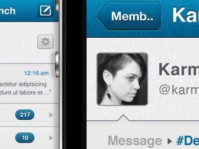Member Profile blue ios iphone pattern retina texture