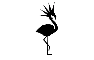 No flamingos in barber shops. illustration