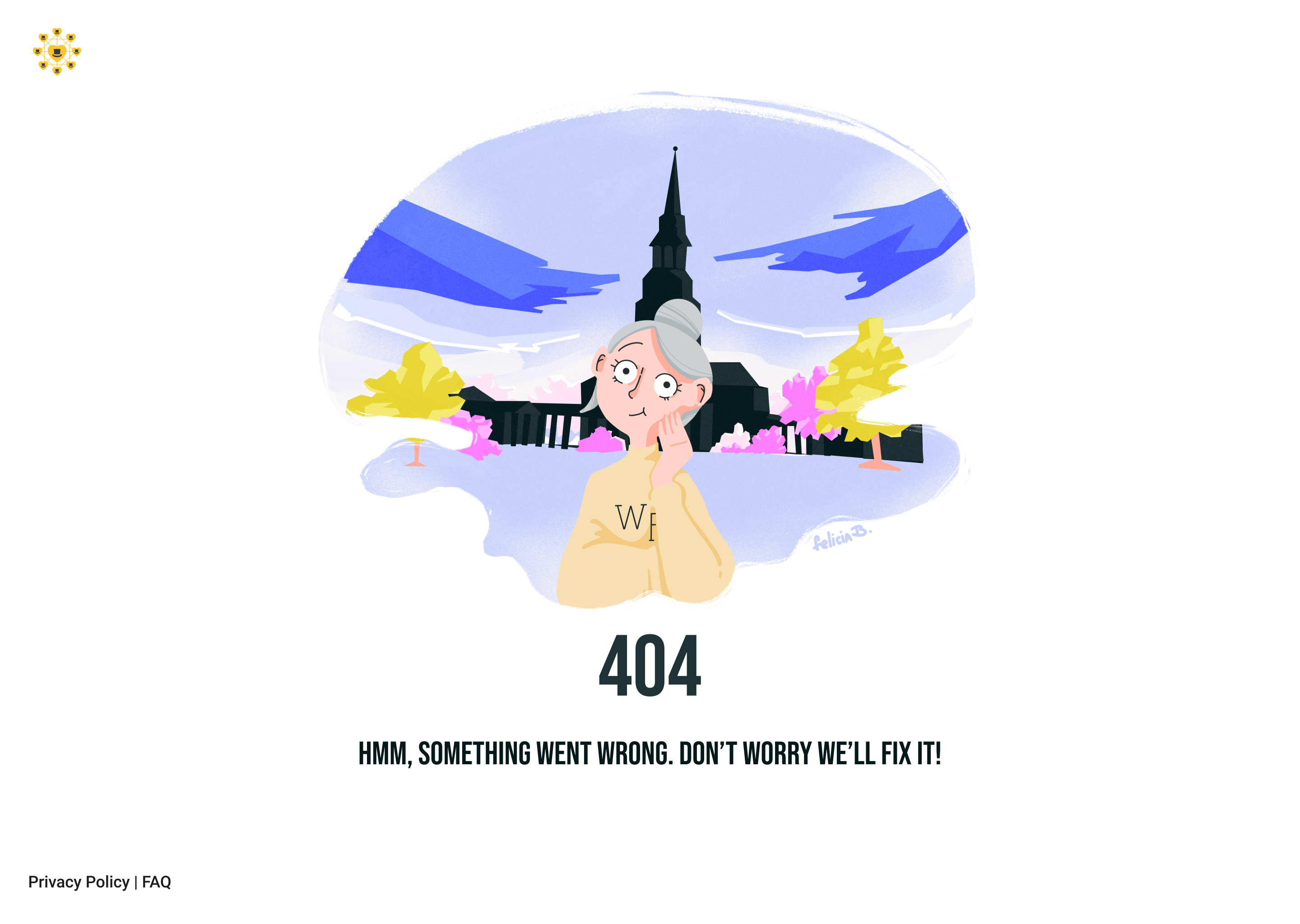 Custom 404 Page for Wake Forest University 404 page branding design illustration procreate product illustration university