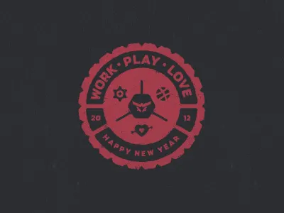 work play love 2012 2012 badge happy new year project resolution resolve resolve project work play love