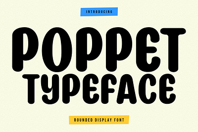 Poppet Rounded Display Font animation branding design font fonts graphic design illustration logo nostalgic ui