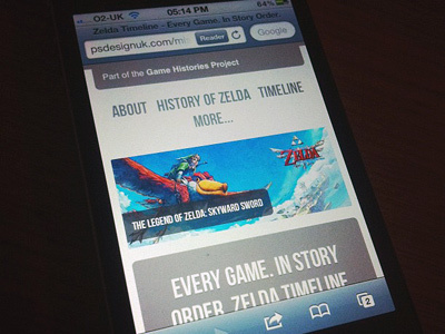 Responsive Timeline css html nintendo photoshop responsive website zelda
