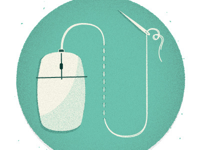 Computer Craft bureau design illustration spot texture