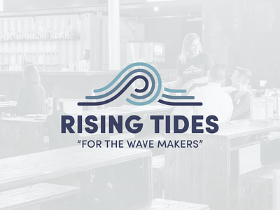 Rising Tides bag branding design graphic design hat logo patch pin shirt