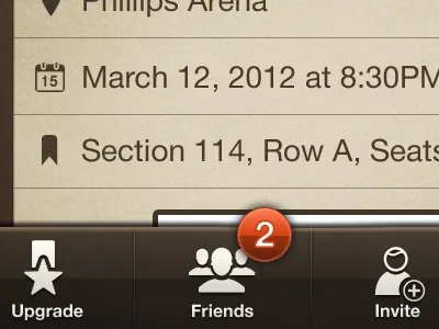 Custom Button Bar with Count app iphone ui