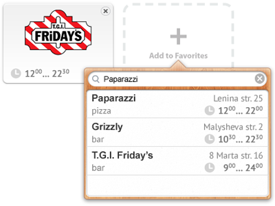 Add to Favorites UI favorite interface ios picker popup search ui web