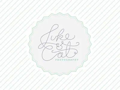 Luke & Cat Final Logo background cat lines logo luke photography shape type