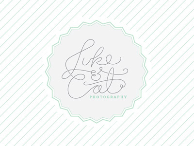 Luke & Cat Final Logo background cat lines logo luke photography shape type