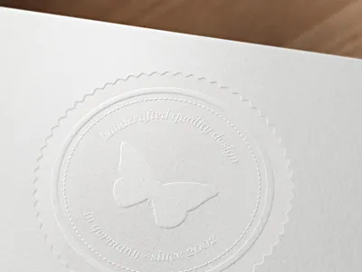 formgarten | Embossing Seal badge branding corporate design embossing seal formgarten graphic design logo paper print print design