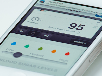 Status Update And Tracking diabetes ios iphone photobombed slider status track update