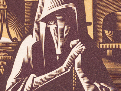 Illustration «Reynard Fox» animals book church cross fox illustration logo woodcut
