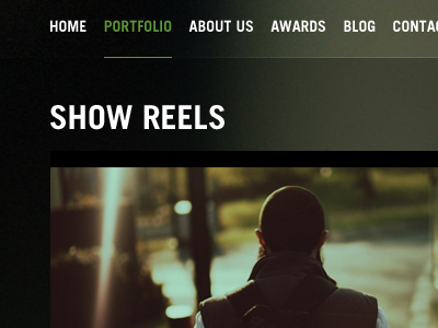 Film Production Website dark image images omni productions opacity overlay photography trade gothic website