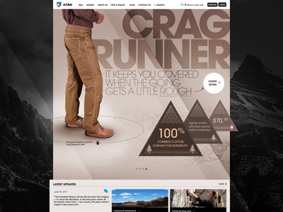 Another old Kühl site pitch direction art direction creative direction design e commerce html rally interactive ui