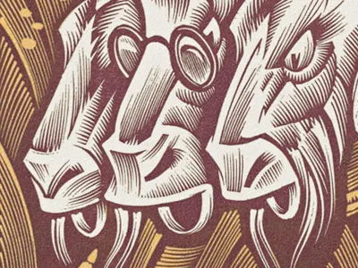 Illustration «Reynard Fox» animal donkey fox goat illustration logo