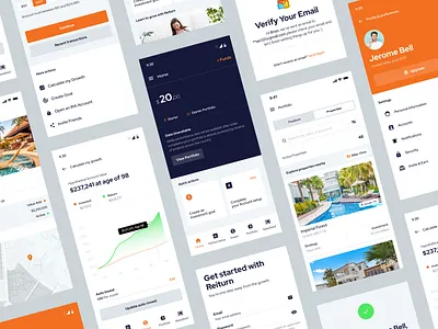Reiturn | Investment Portfolio Mobile App Design dashboard design design ios app mobile app ui ui ux design web app website design