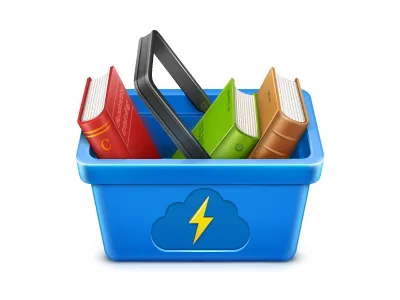 CourseStorm web icon book cart icons illustration vector