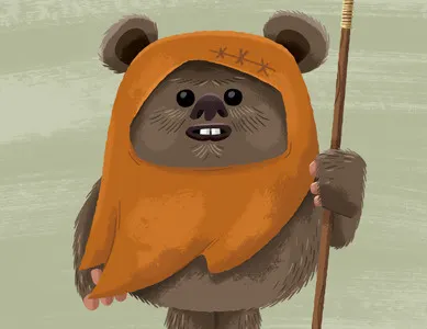 Wicket character retro star wars