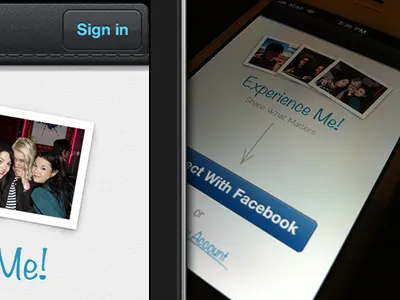 Experience Me iPhone App app application connect ios iphone photo signup