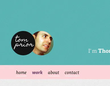 2012 Portfolio Header Rebound circles logotype personal photo texture