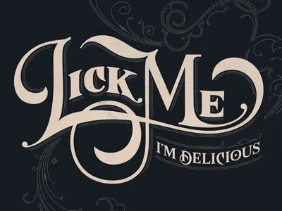 Lick Me..Final Logo branding design hand drawn lettering logo old texture vector vintage