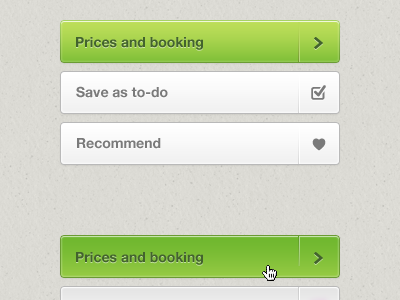 Action buttons button call to action green hover icons texture