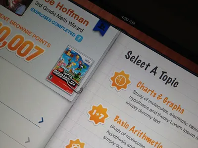 iPad Learning Topics app apple education interface ios ipad learning mobile texture