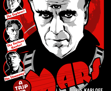 Universal Monsters: A Trip To Mars advertising horror monsters movies portraits posters retro sci fi