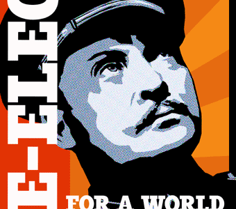 Re-Elect Inspector Krogh horror monsters movies portraits posters retro