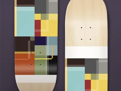 skate deck deck grid illustration intersection mondrian not a photo skate skate or die skateboard wood woodgrain