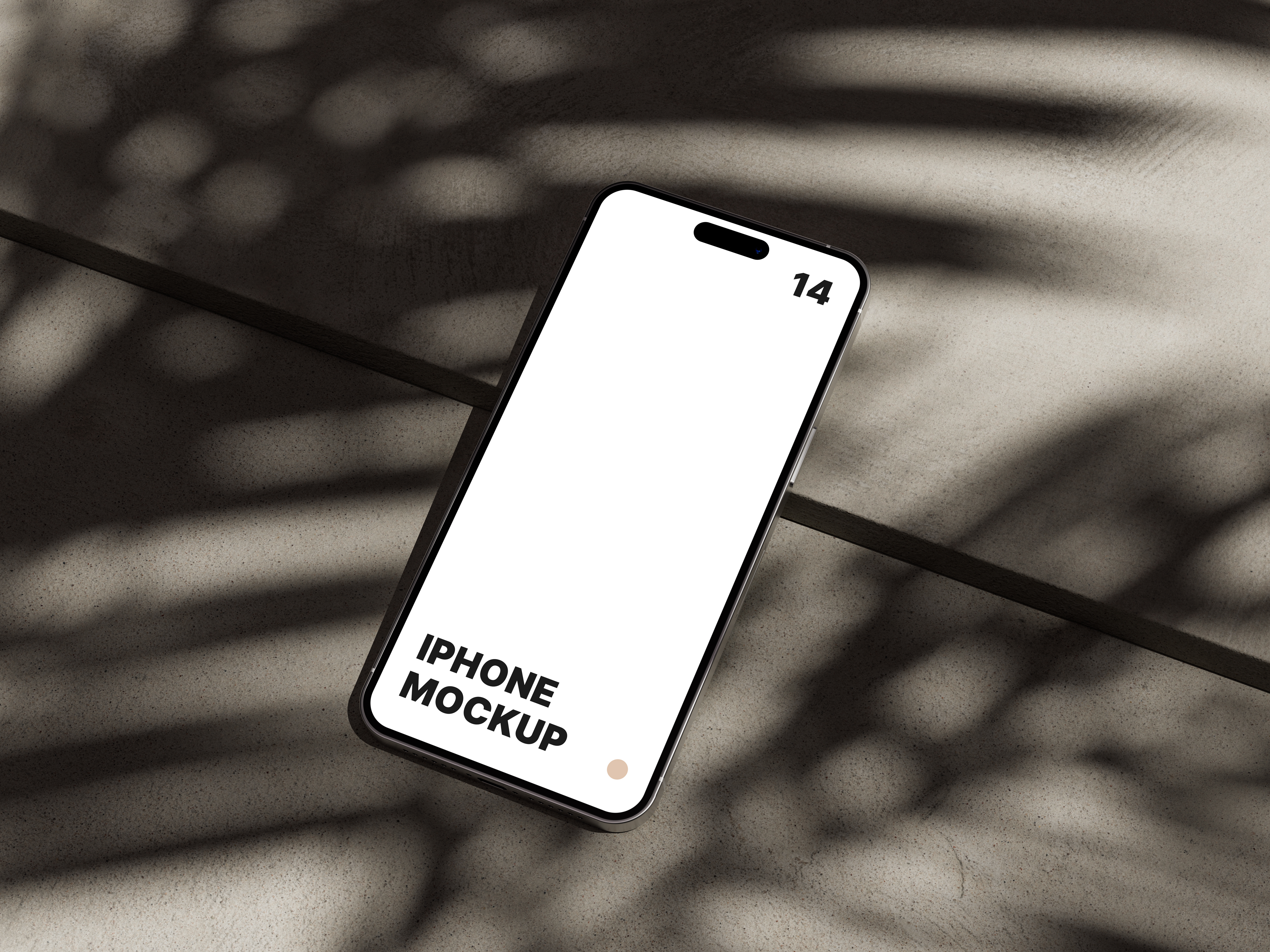 iPhone 14 Pro Max on Concrete Mockup apple free freebie iphone mobile mockup psd showcase smartphone