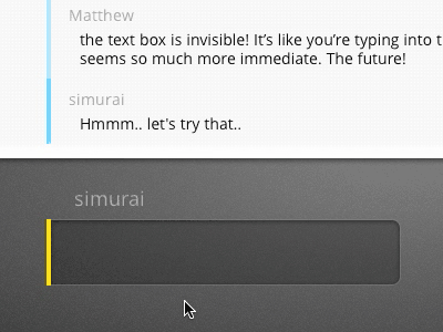 Let it breathe css3 input text ux