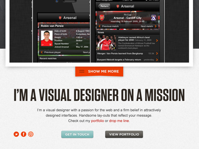 New Portfolio interface portfolio responsive texture ui