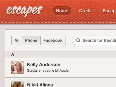 Provider web interface data friends interface linen mobile profile provider stitches telecom texture ui user web